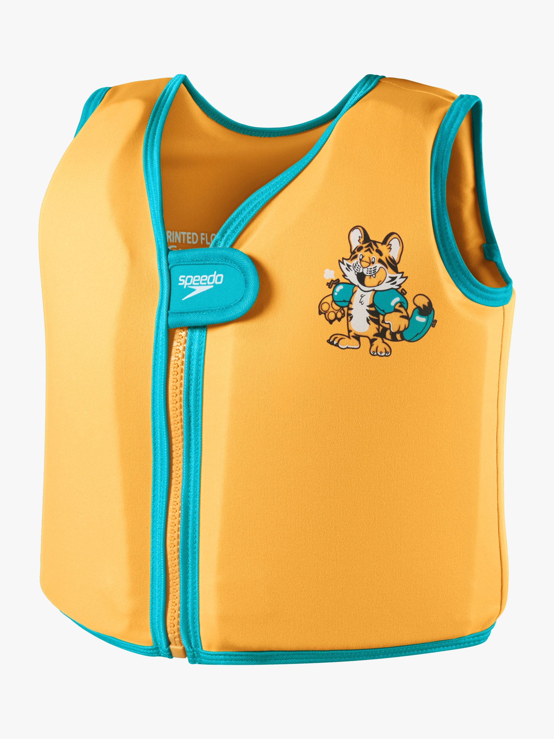 Speedo Baby Tiger Float Vest, Orange/Aqua, 1-2 years