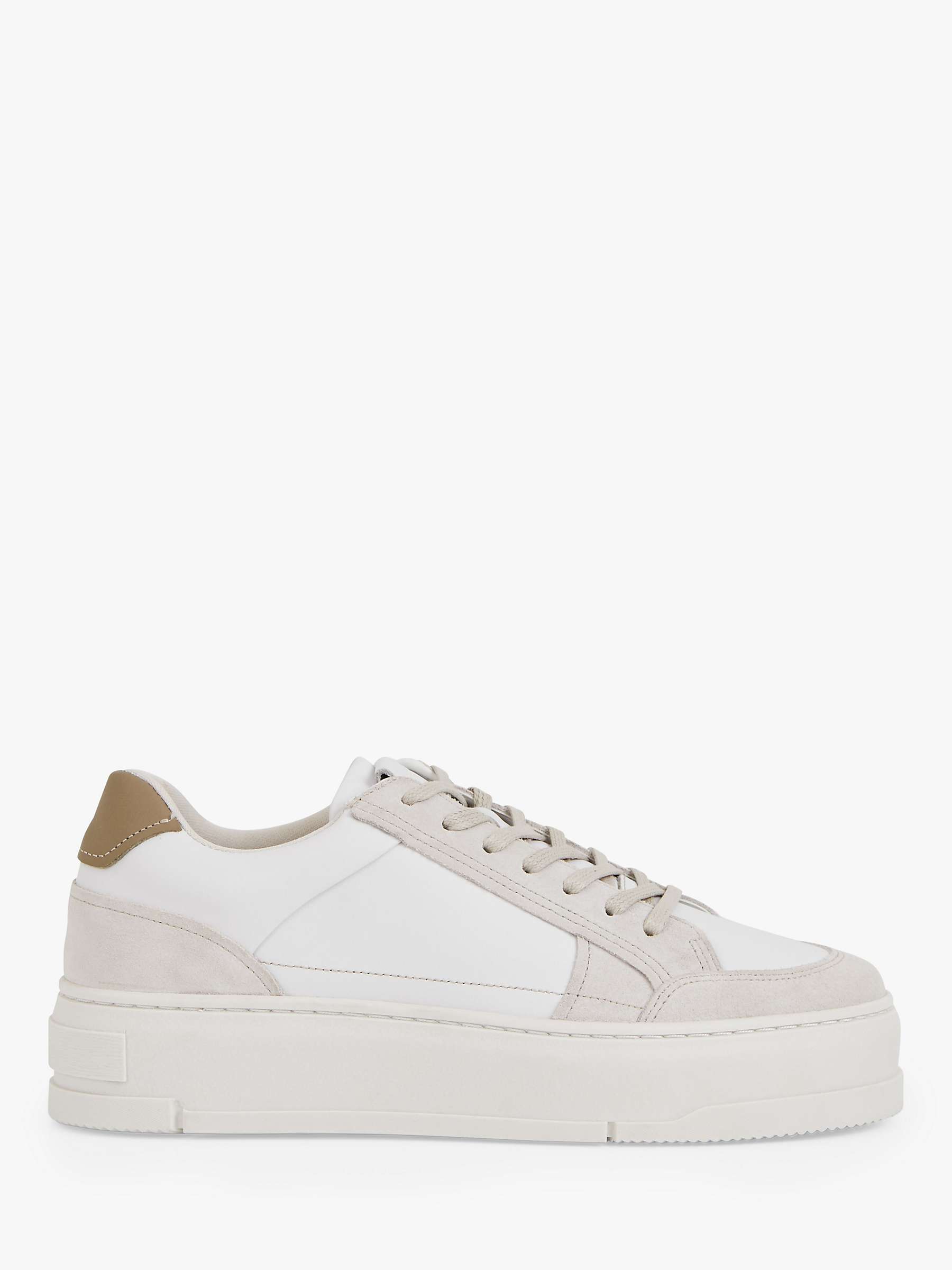 Vagabond Shoemakers Judy Leather Trainers, White Salt at John Lewis ...
