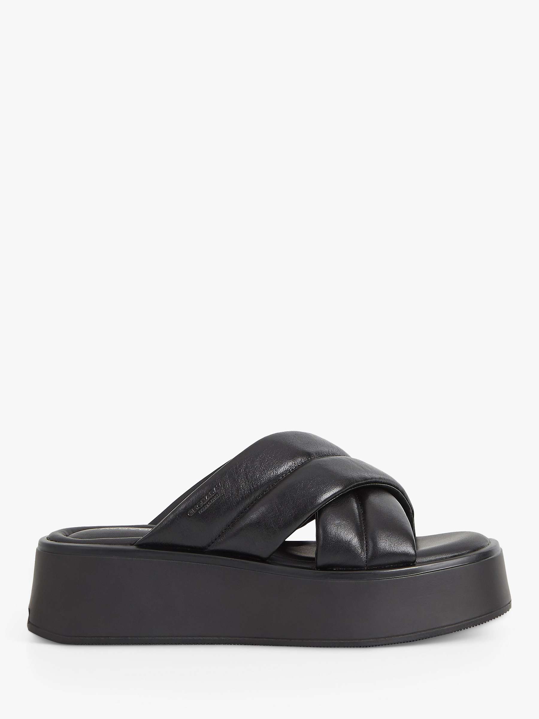 Vagabond Shoemakers Courtney Leather Flatform Mule Sandals, Black at ...