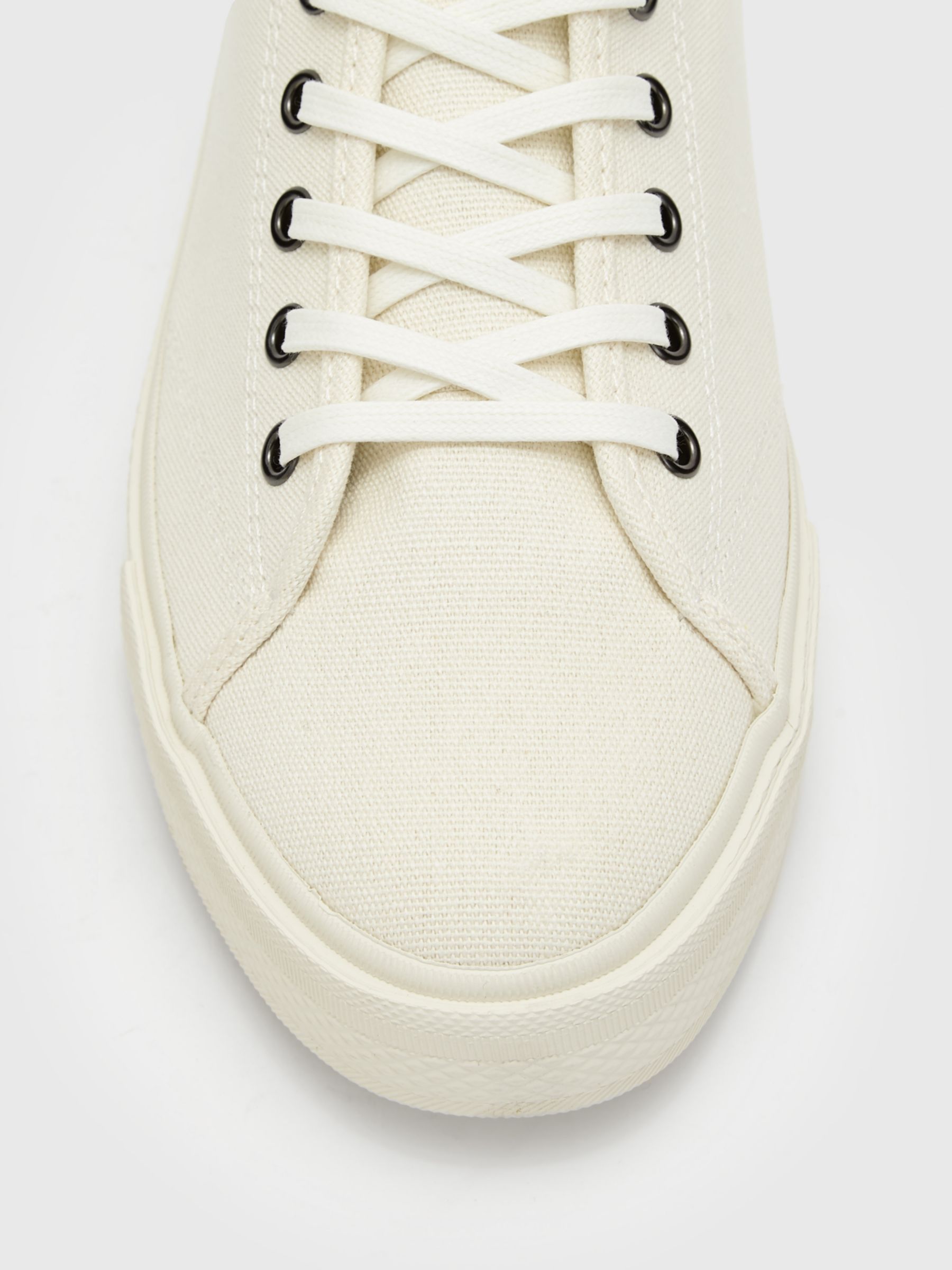 AllSaints Bryce Canvas High Top Trainers, Off White, 6