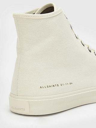 AllSaints Bryce Canvas High Top Trainers, Off White