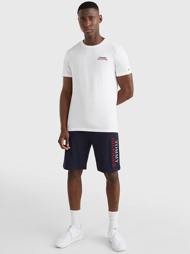 Tommy Hilfiger Crew Neck Short Sleeve Lounge Top, White