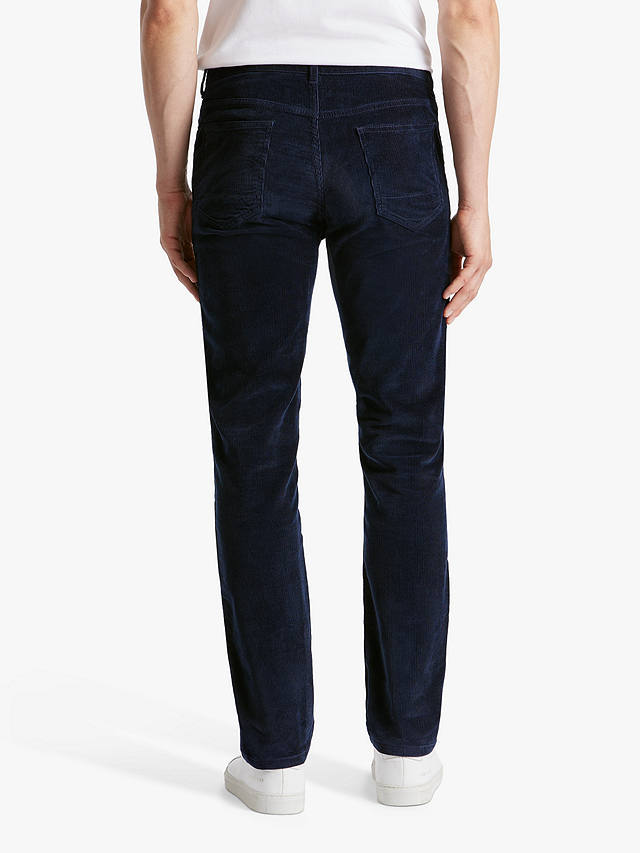 SPOKE Fives Needlecord Fives Build C Broad Thigh Corduroy Trousers, Blue Navy