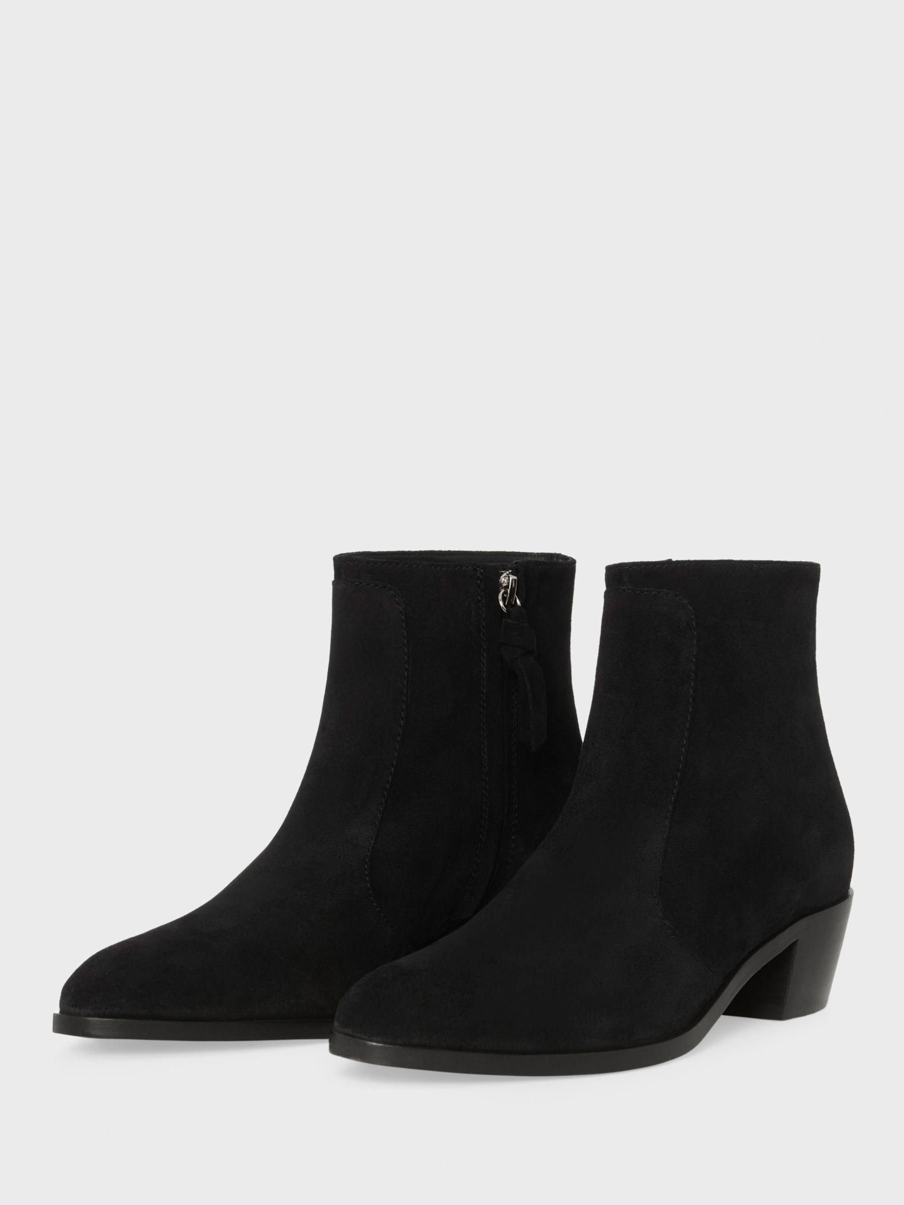 Hobbs Shona Suede Ankle Boots, Black at John Lewis & Partners