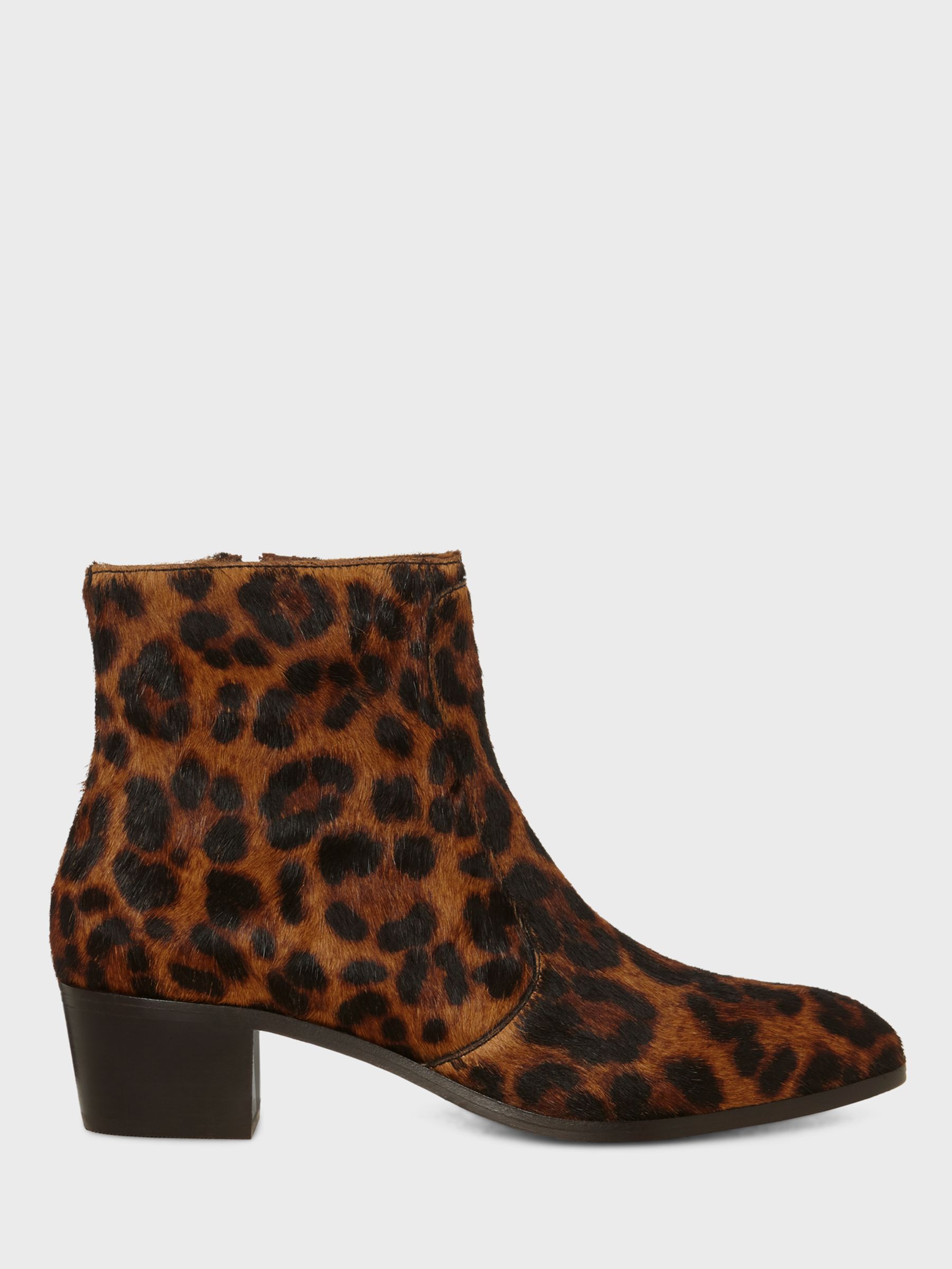 Hobbs Shona Leather Ankle Boots, Tan at John Lewis & Partners