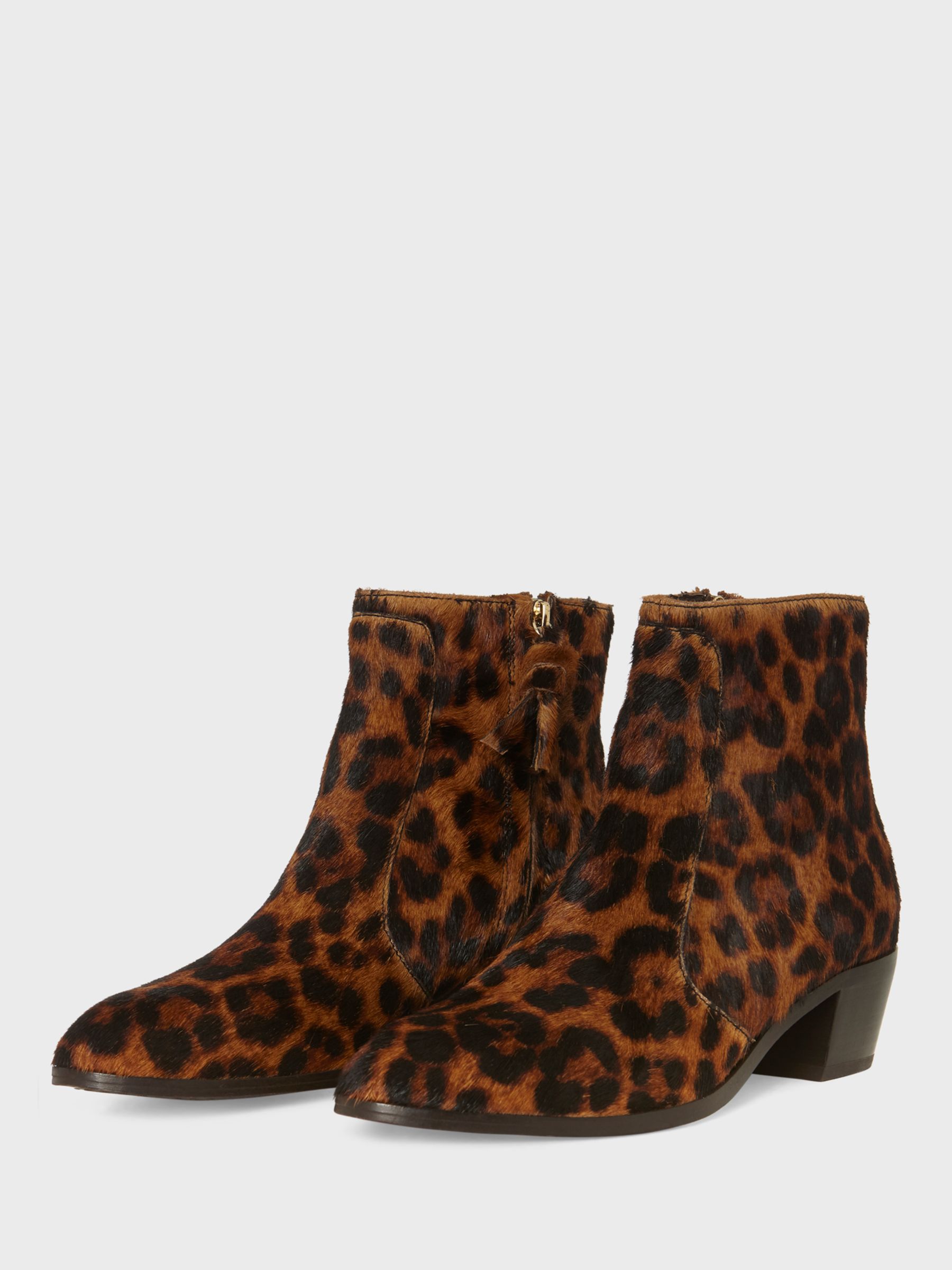 Hobbs Shona Leather Ankle Boots, Tan at John Lewis & Partners
