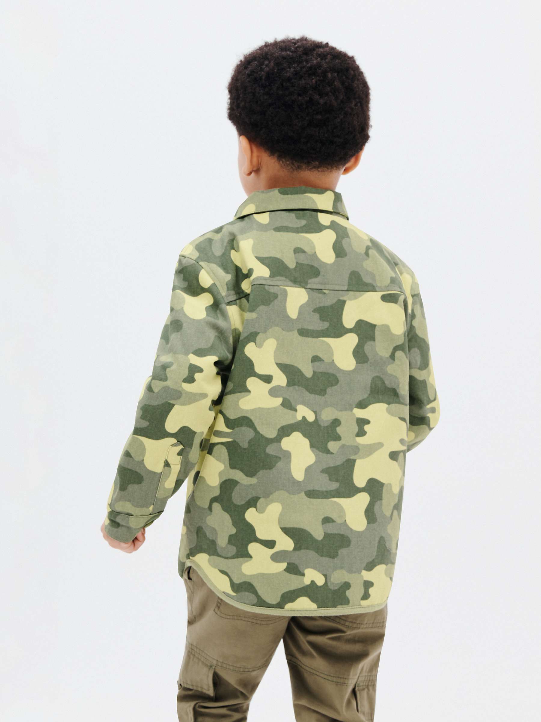 Buy John Lewis Kids' Camouflage Shacket, Green Online at johnlewis.com