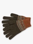 Celtic & Co. Lambswool Fair Isle Gloves, Olive/Multi