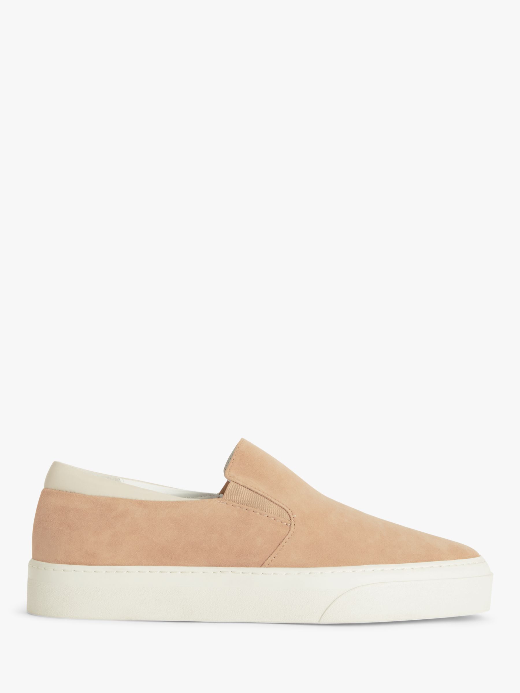 Kin Eli Suede Slip On Trainers, Taupe, 3