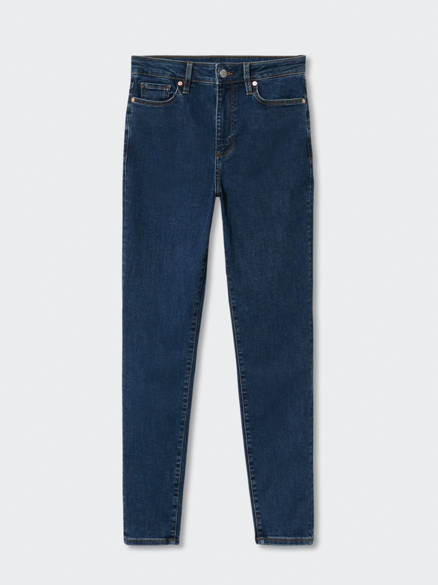 Mango Anne Skinny Jeans, Dark Blue at John Lewis & Partners