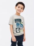 John Lewis Kids' Planets Graphic T-Shirt, Grey