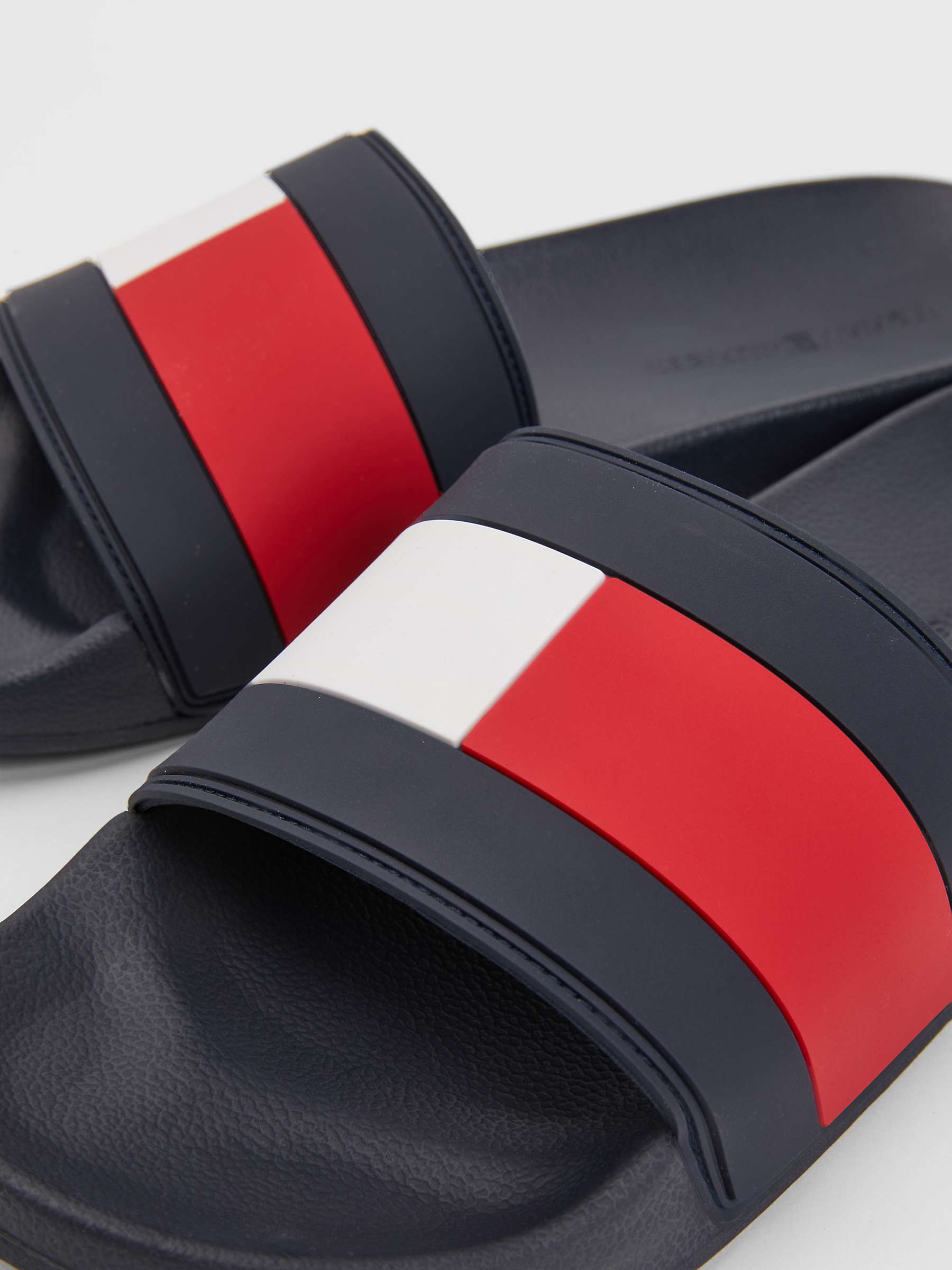 Buy Tommy Hilfiger Flag Rubber Slider Sandals, Desert Sky Online at johnlewis.com
