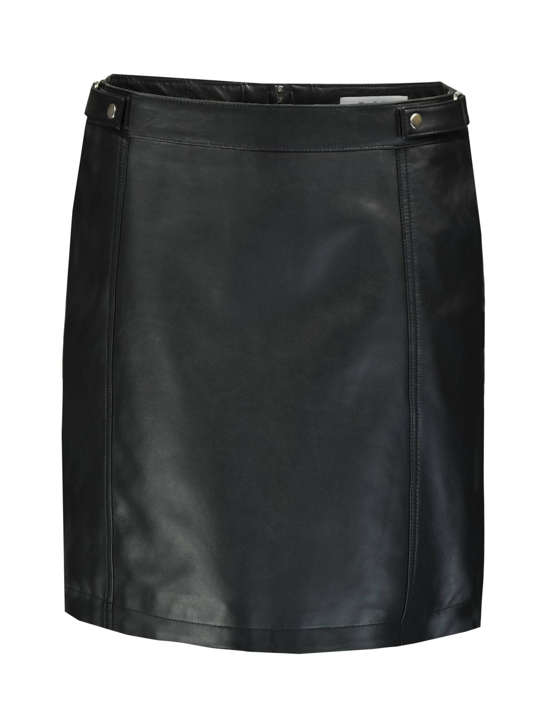Buy Ro&Zo Leather Buckle Mini Leather Skirt, Black Online at johnlewis.com
