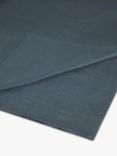 John Lewis Comfy & Relaxed Washed Linen Flat Sheets, Denim Blue