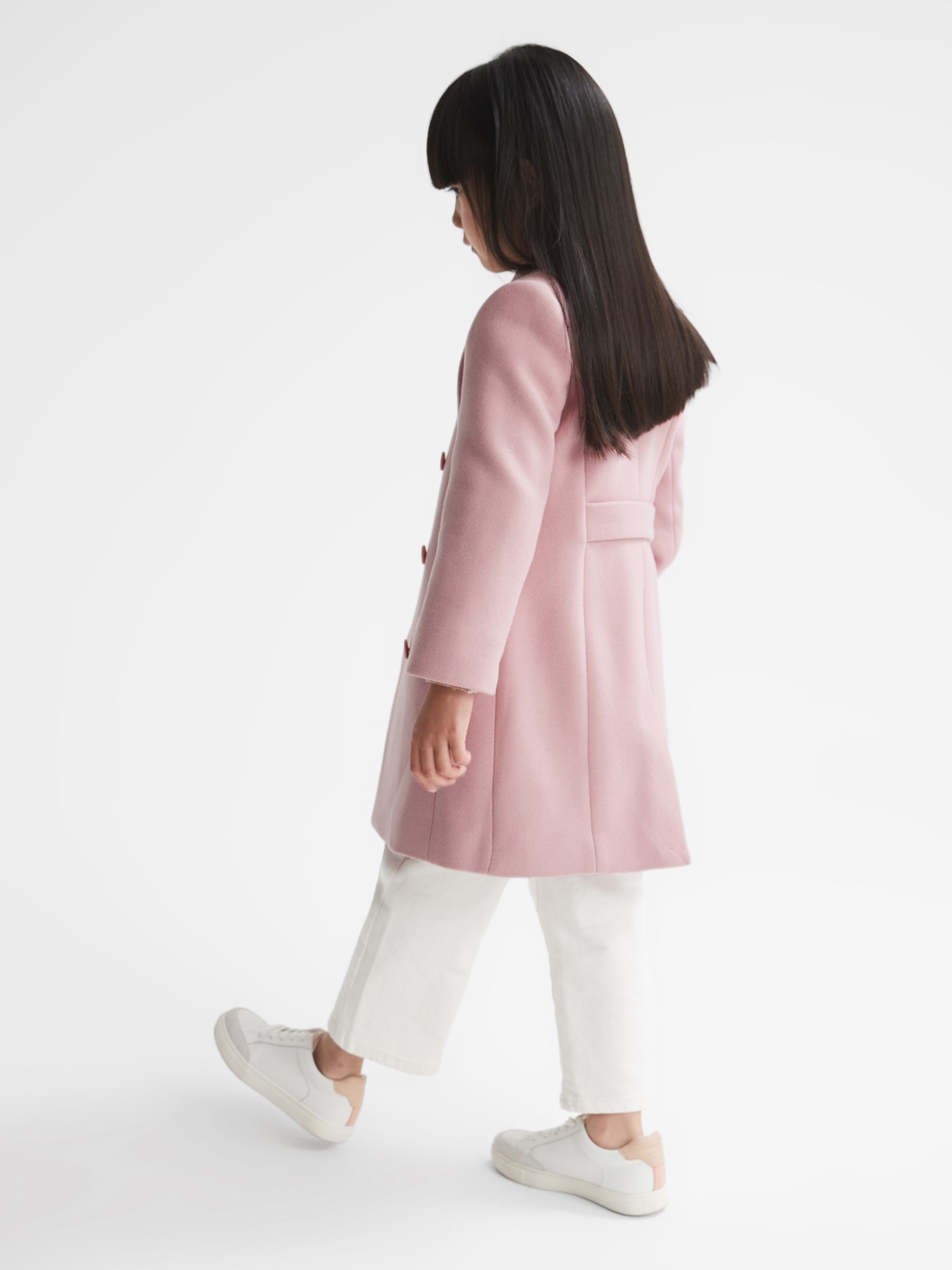 Buy Reiss Kids' Kia Wool Blend Coat, Pink Online at johnlewis.com