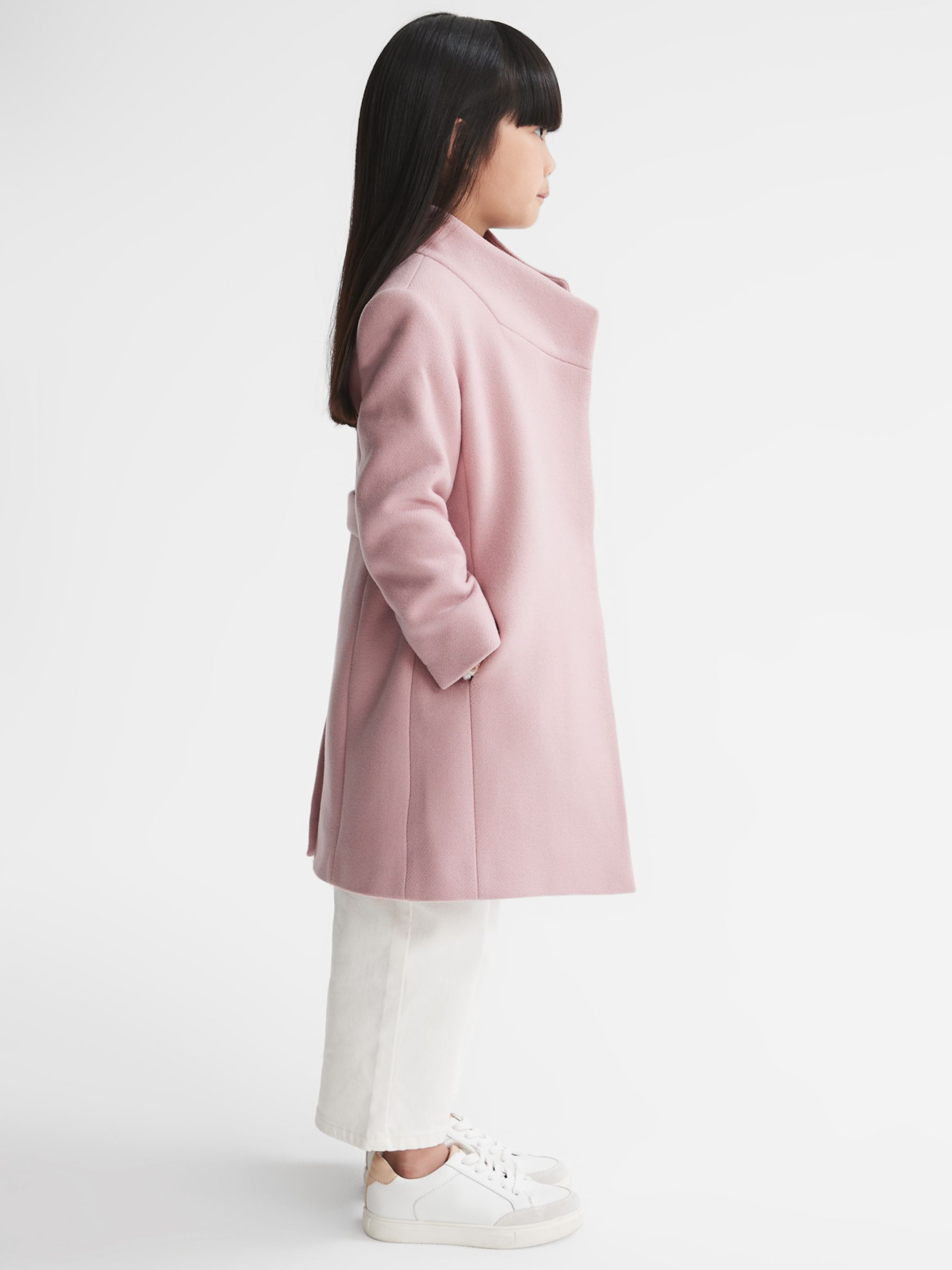 Buy Reiss Kids' Kia Wool Blend Coat, Pink Online at johnlewis.com