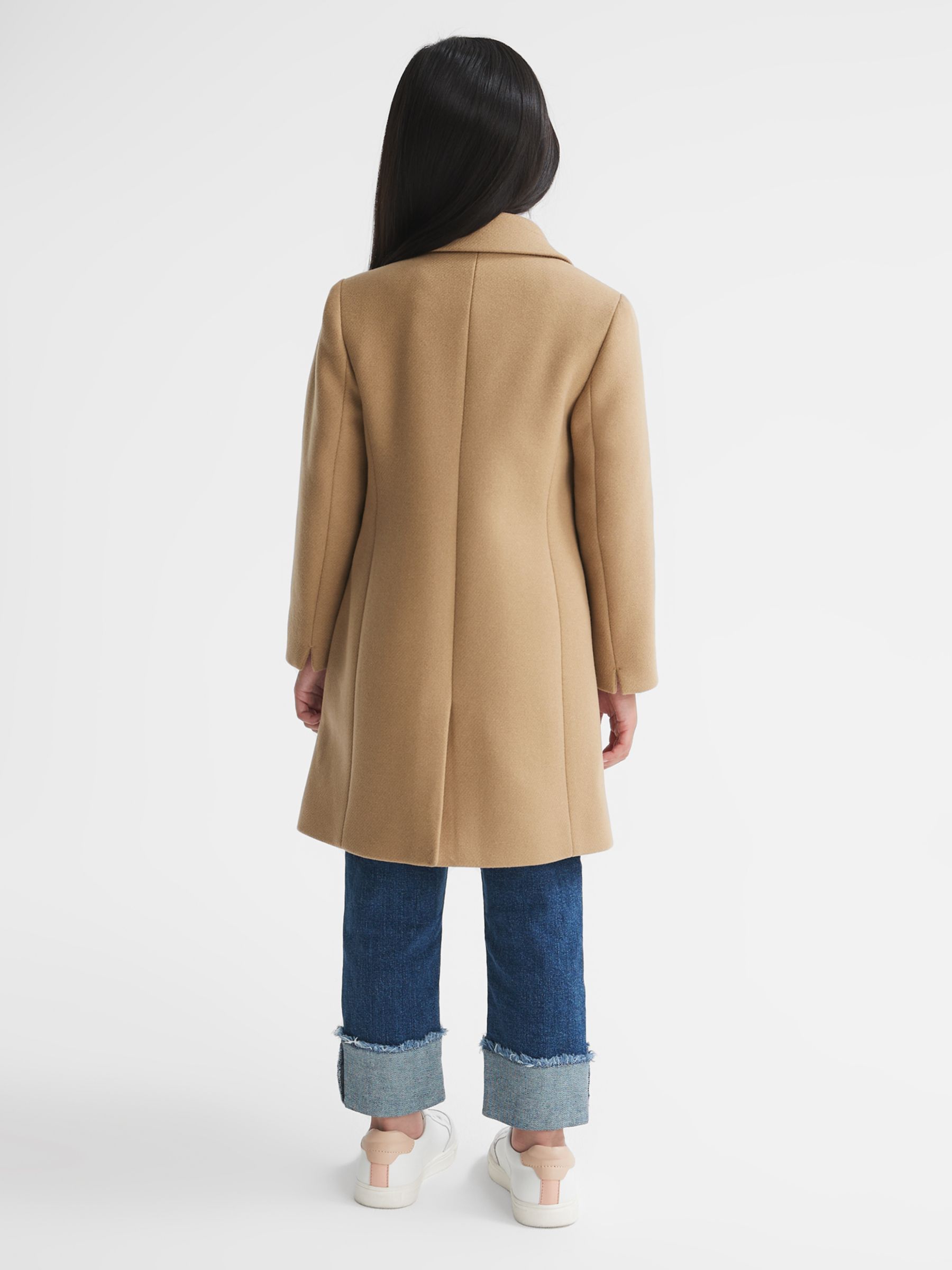 Buy Reiss Kids' Harlow Mid-Length Coat, Camel Online at johnlewis.com