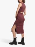 Superdry Column Midi Dress, Port