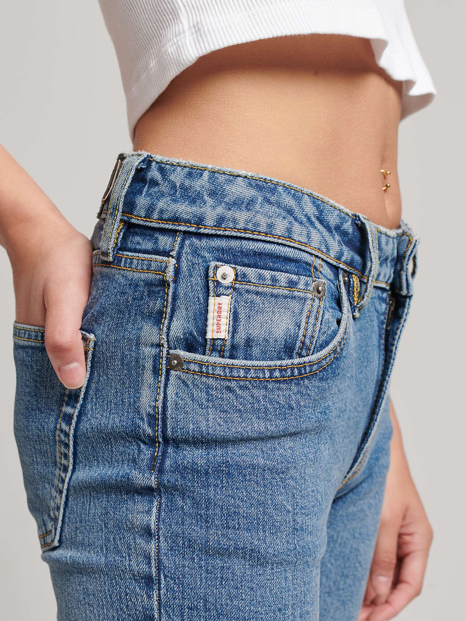 Buy Superdry Mid Rise Slim Flare Jeans Online at johnlewis.com