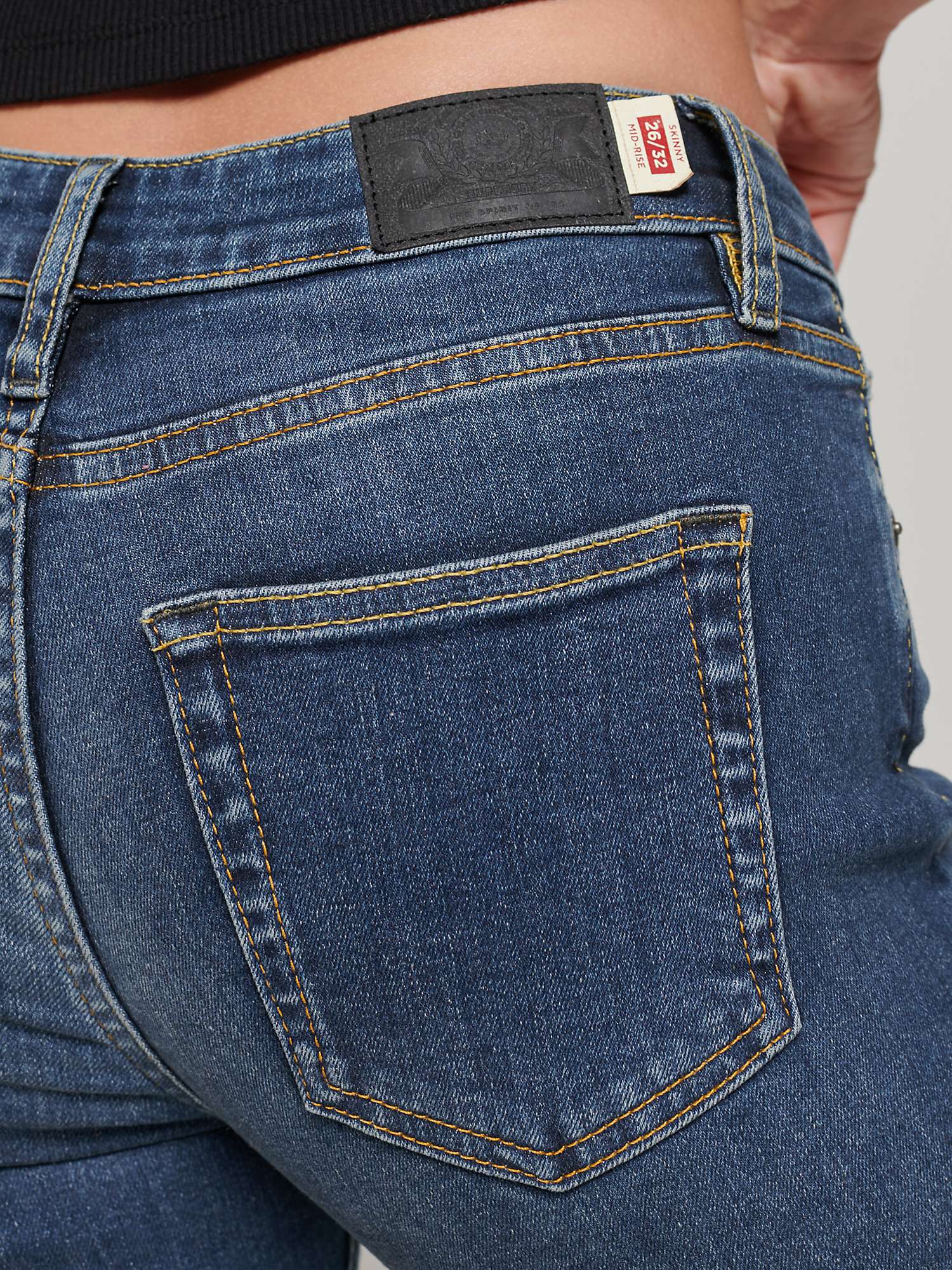 Buy Superdry Organic Cotton Vintage Mid Rise Skinny Jeans Online at johnlewis.com