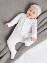 Mini Cuddles Baby Bunny Sleepsuit, Pink Bunny at John Lewis & Partners