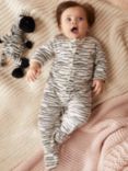 Mini Cuddles Baby Animal Sleepsuit, Pack of 2, Blue/Black/White