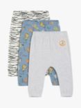 Mini Cuddles Baby Animal Print Joggers, Pack of 3