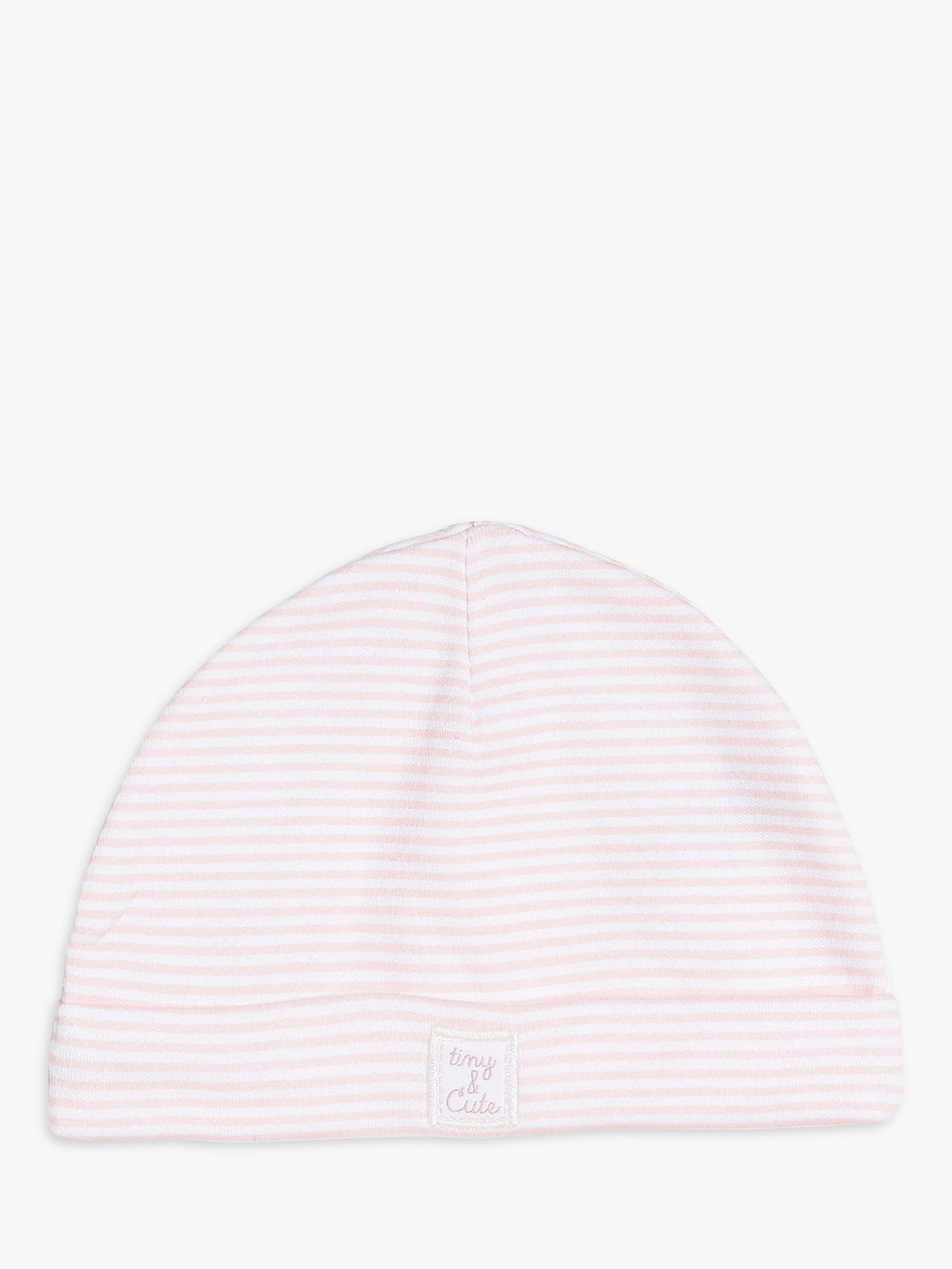 Buy Mini Cuddles Baby Floral Applique Sleepsuits, Hat & Gloves Set, White/Pink Online at johnlewis.com