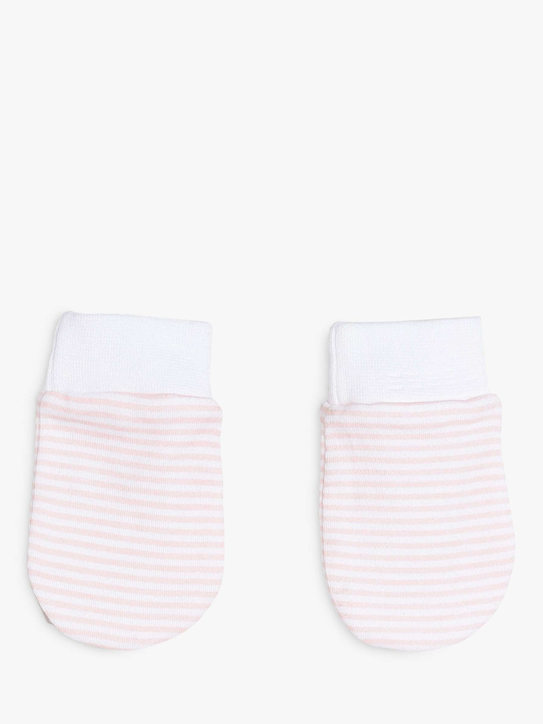 Buy Mini Cuddles Baby Floral Applique Sleepsuits, Hat & Gloves Set, White/Pink Online at johnlewis.com