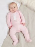 Mini Cuddles Baby Bunny Sleepsuit, Pink Bunny