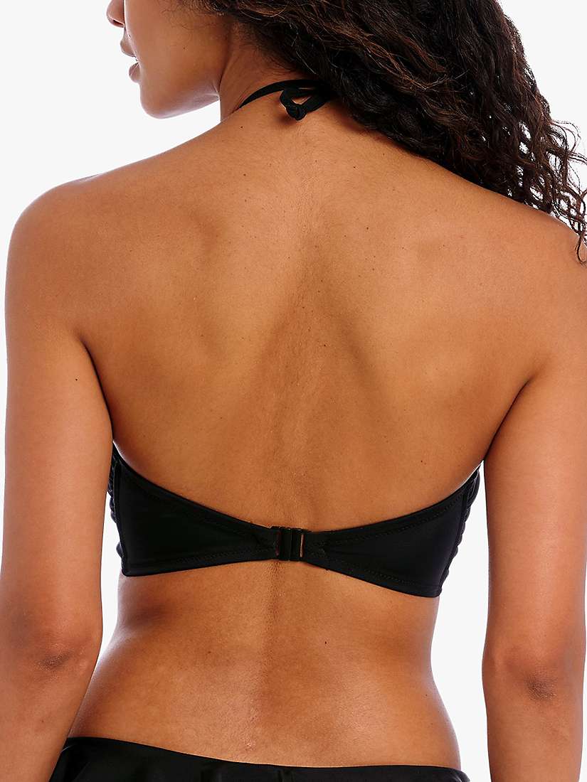 Buy Freya Jewel Cove Plain Underwired Bandeau Bikini Top, Black Online at johnlewis.com