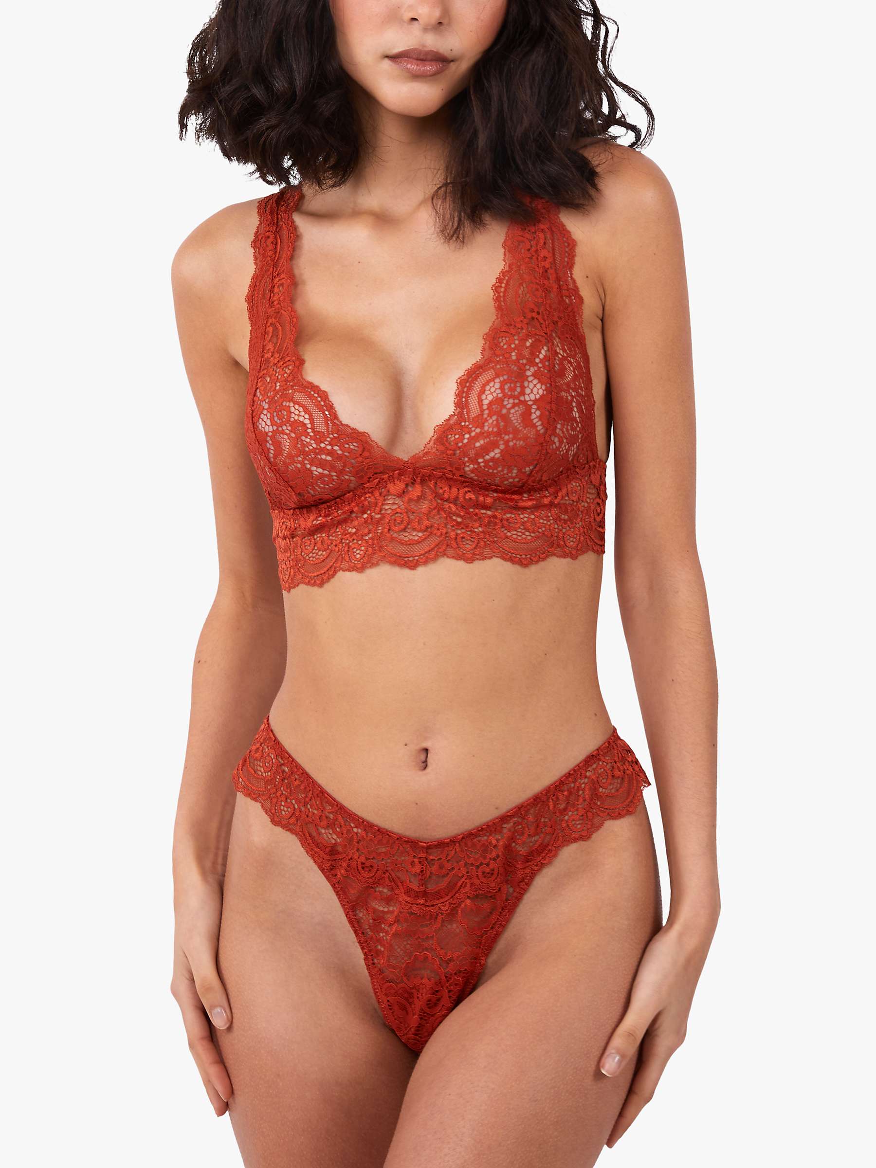 Buy Wolf & Whistle Ariana Lace Thong Online at johnlewis.com