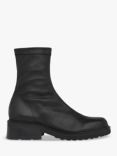 Whistles Paige Leather Stretch Ankle Boots, Black