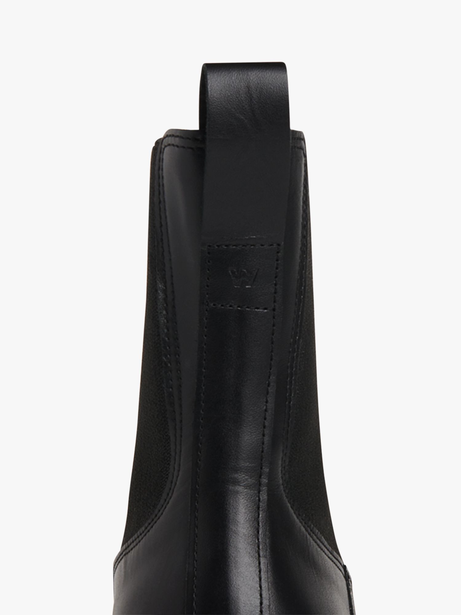 Whistles Hatton Chunky Leather Chelsea Boots, Black, 3