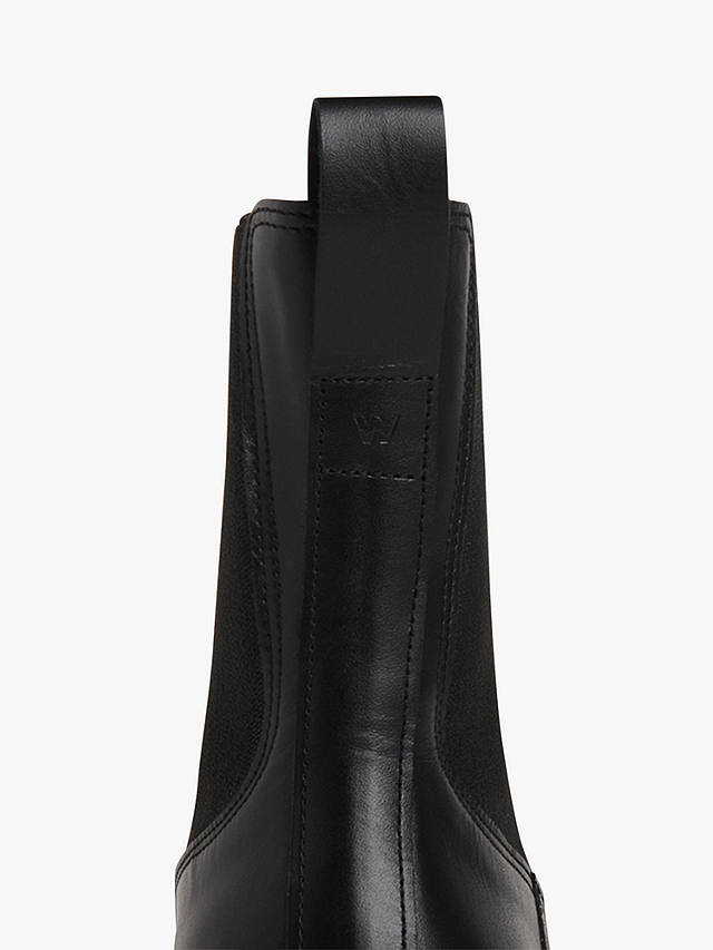 Whistles Hatton Chunky Leather Chelsea Boots, Black