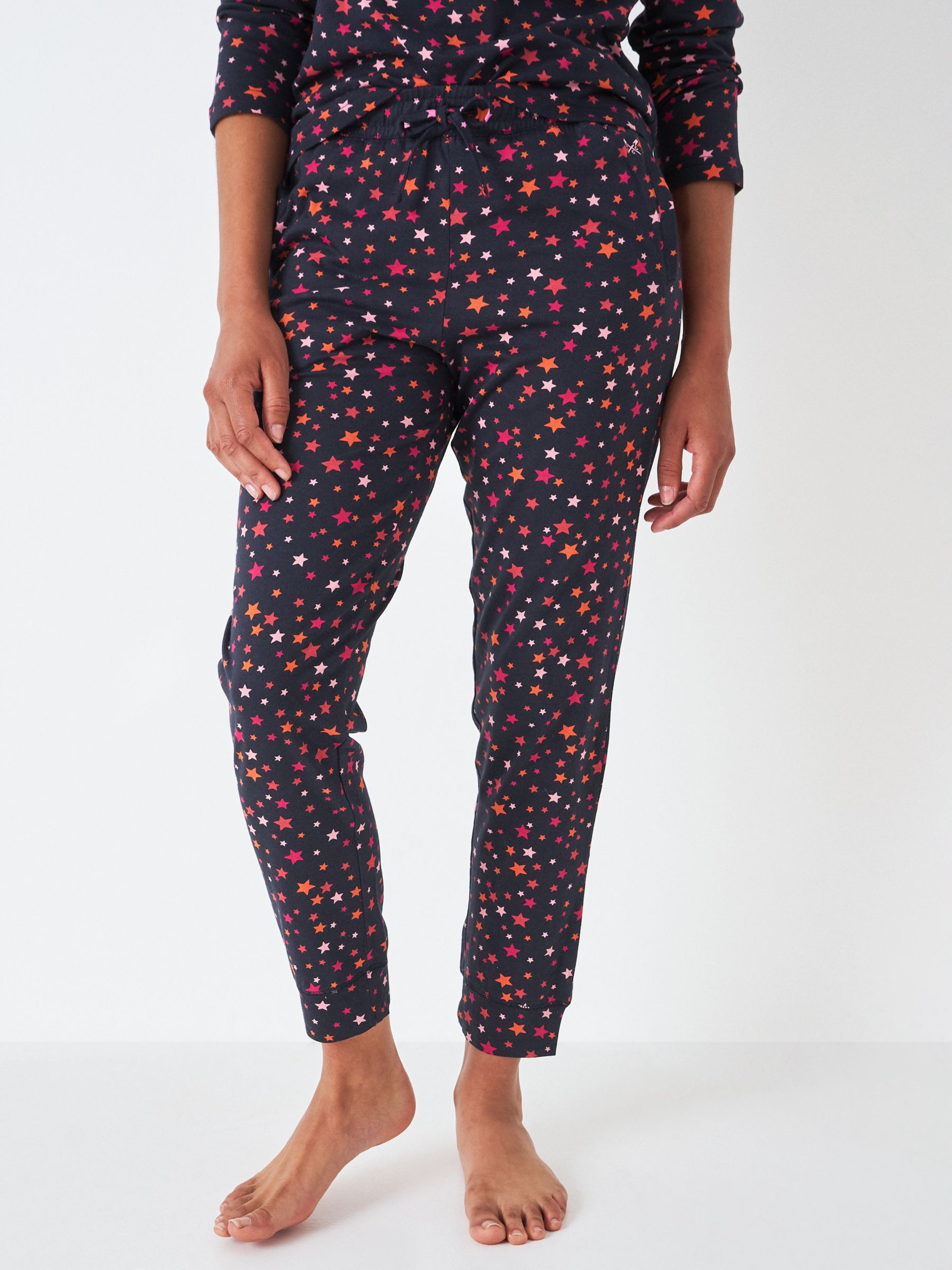 Crew Clothing Star Print Pyjama Bottoms Navy Blue M