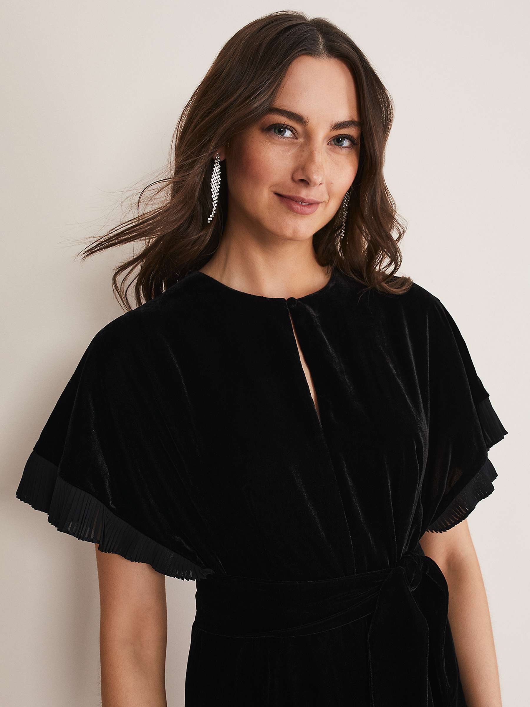 Buy Phase Eight Gianna Velvet Mini Dress, Black Online at johnlewis.com