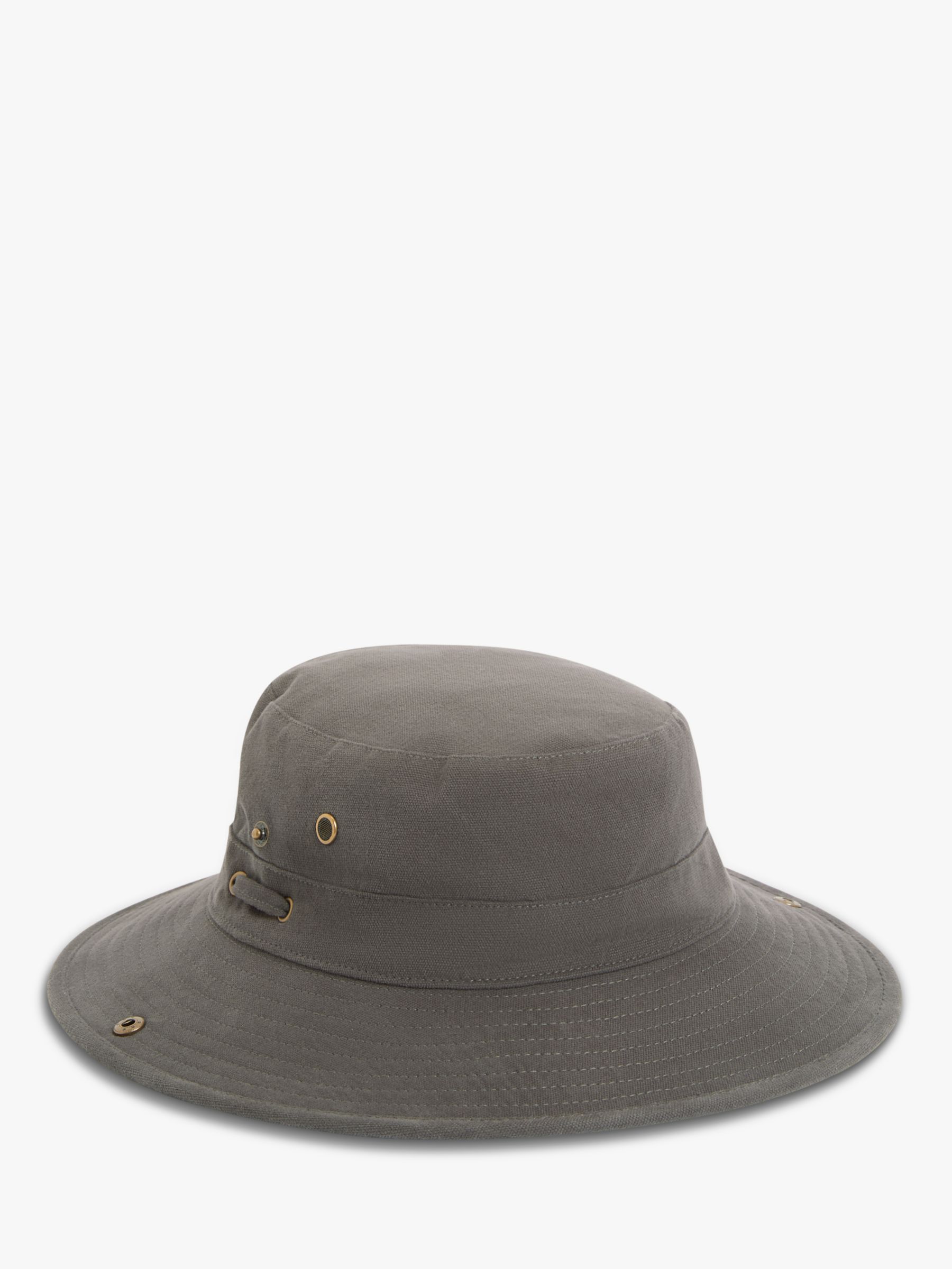 John Lewis Cotton Safari Hat, Charcoal, S-M