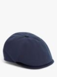 John Lewis Linen Blend Bakerboy Cap, Navy