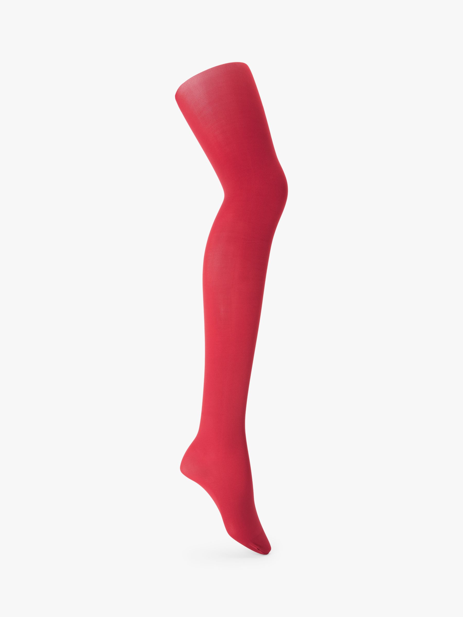 Women's Red Opaque Tights