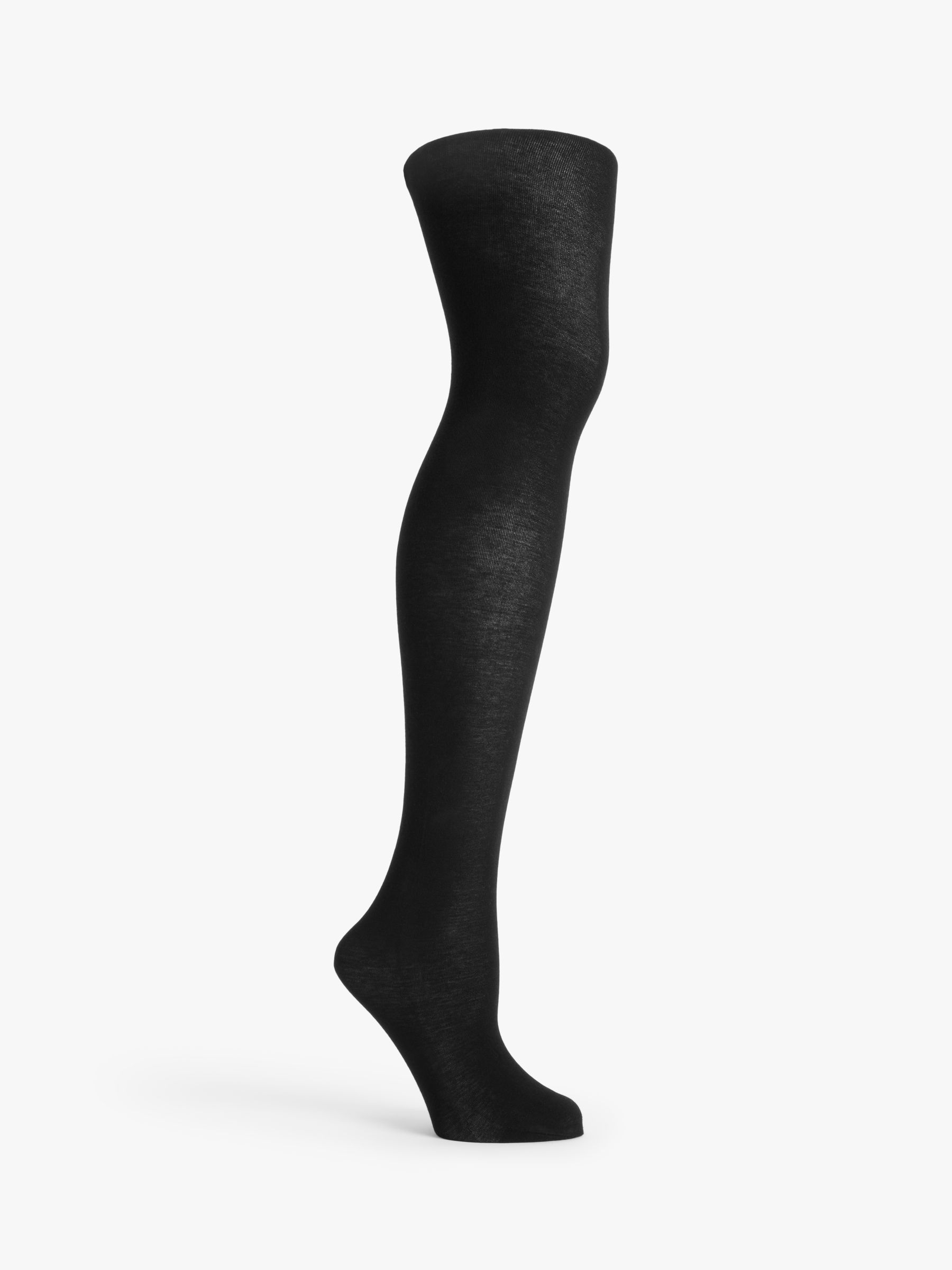 John Lewis Barely There Non-Slip Tights, Nearly Black