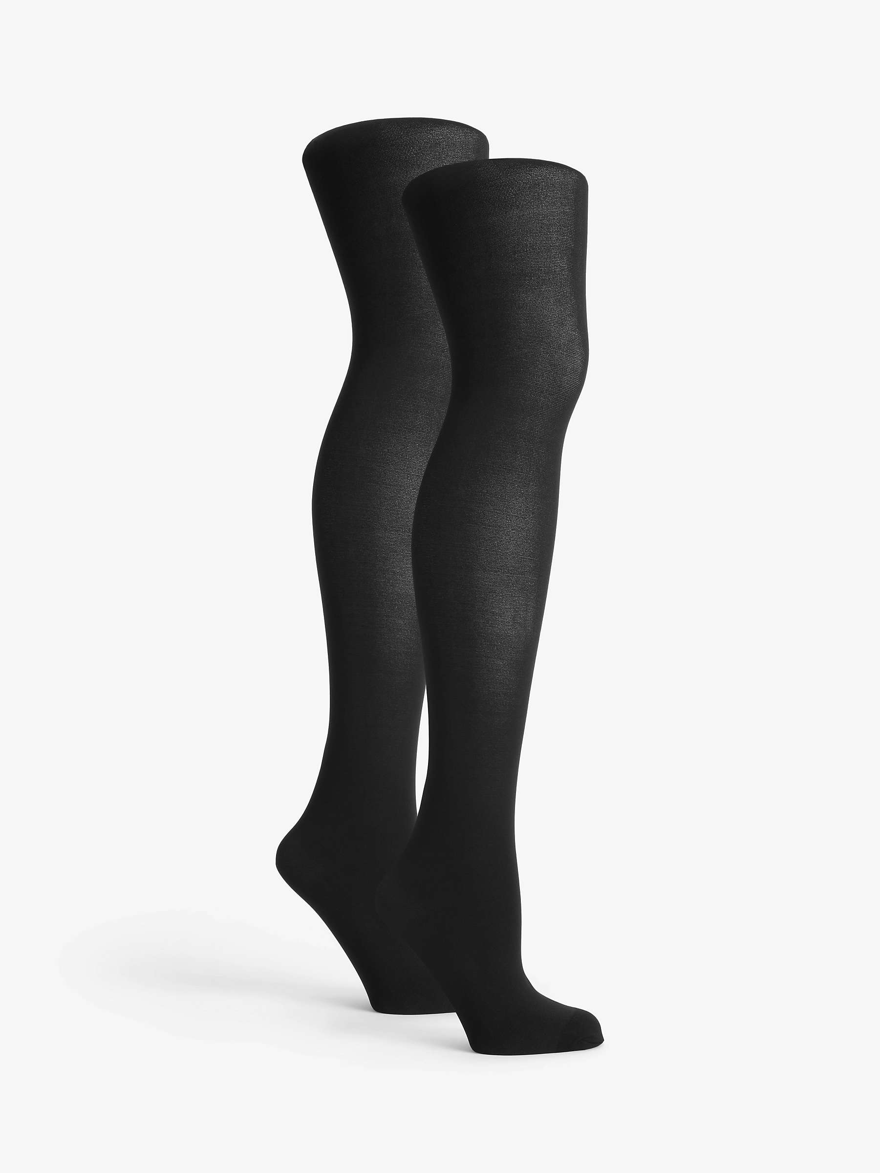 Buy John Lewis ANYDAY 80 Denier Opaque Tights, Pack of 2, Black Online at johnlewis.com
