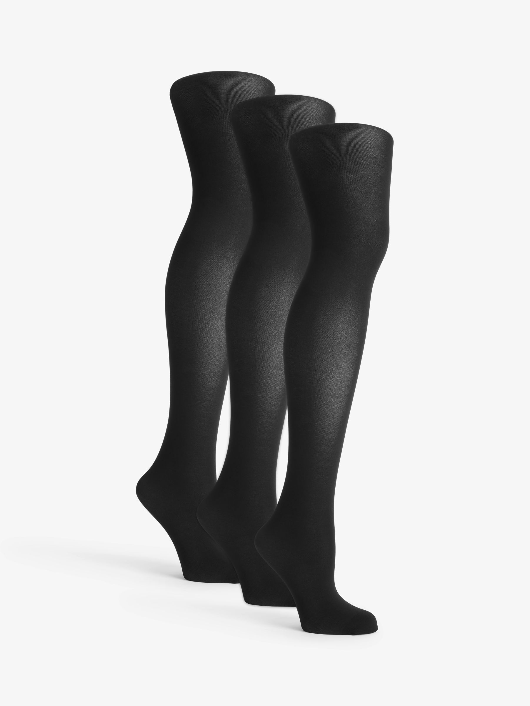 John Lewis ANYDAY 40 Denier Opaque Tights, Pack of 3, Black at John Lewis &  Partners