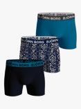 Björn Borg Solid Paisley Logo Band Boxers, Pack of 3, Multi