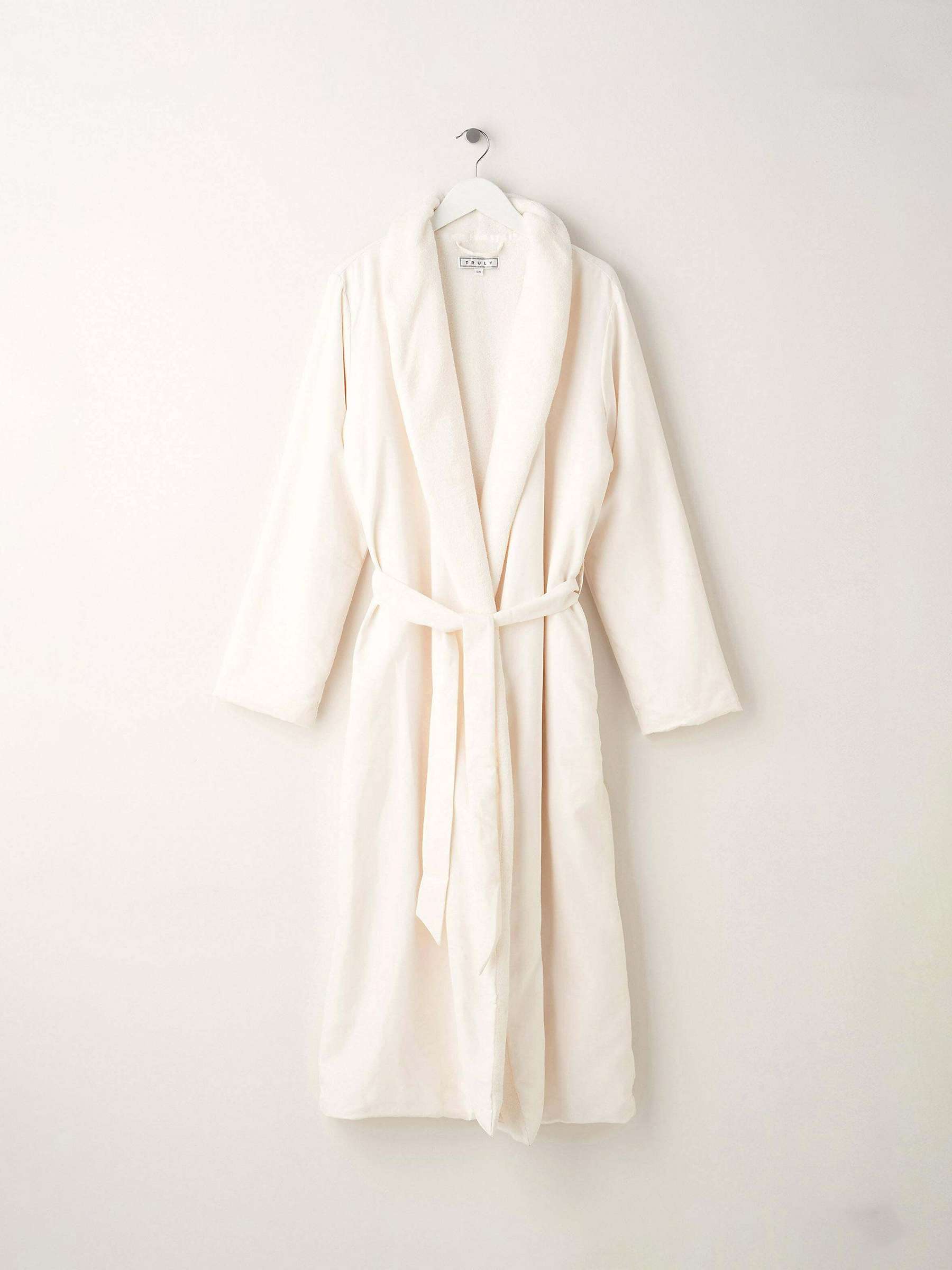 Buy Truly Fleece Lined Dressing Gown, Star White Online at johnlewis.com