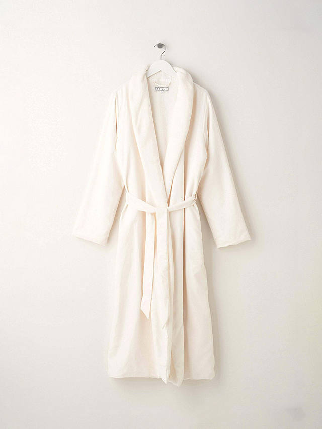 Truly Fleece Lined Dressing Gown, Star White