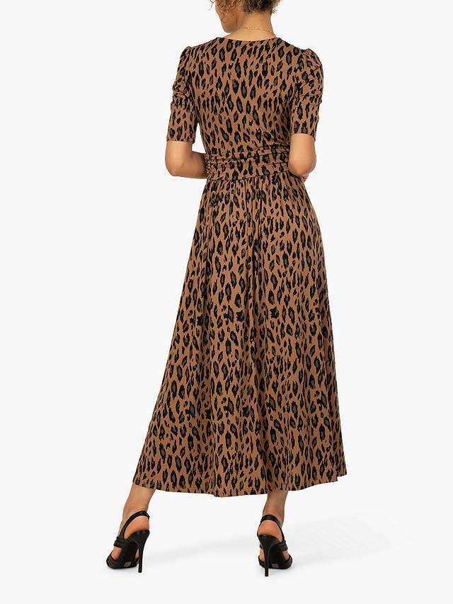 Jolie Moi Akayla Leopard Print Jersey Maxi Dress, Brown