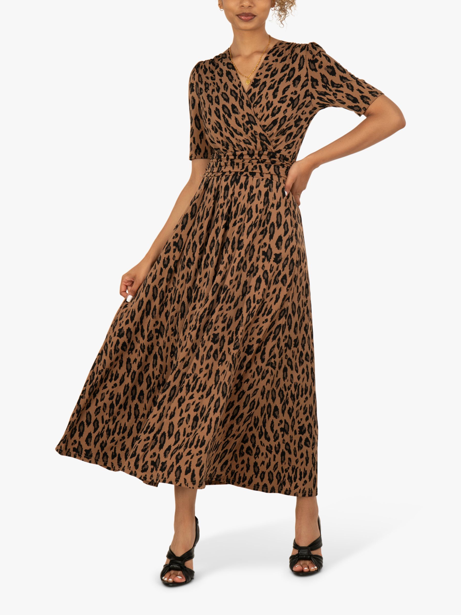 Buy Jolie Moi Akayla Leopard Print Jersey Maxi Dress Online at johnlewis.com