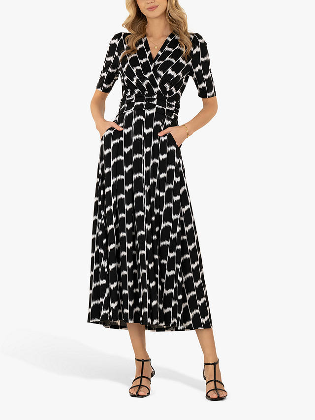 Jolie Moi Akayla Geometric Print Jersey Maxi Dress, Black