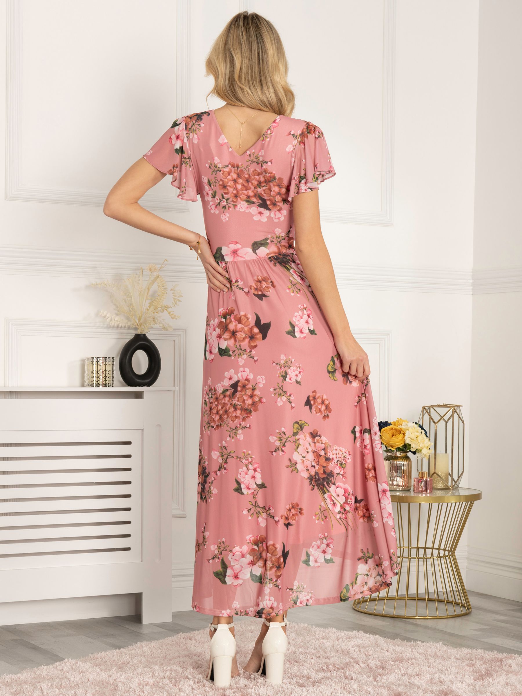 Buy Jolie Moi Eliza Dip Hem Floral Maxi Dress Online at johnlewis.com